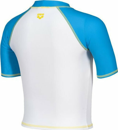 Arena Μαγιό Ηλιοπροστασίας Παιδικό - Awt Kids Boy Uv S/S Tee - 003090-108 - Λευκό/ΤΥΡΚΟΥΑΖ