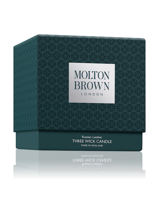 Molton Brown Aromatisch Kerze Russian Leather in Gefäß Weiß 480gr