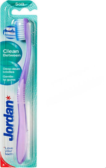Jordan Clean Between Soft Manual Toothbrush Soft Blue