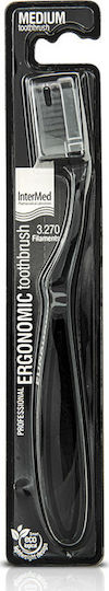 InterMed Professional Ergonomic Toothbrush Toothbrush Medium Black