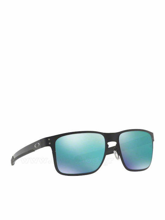 Oakley Holbrook Metal Bărbătești Ochelari de soare cu Negru Cadru și Verde Oglindă Lentilă