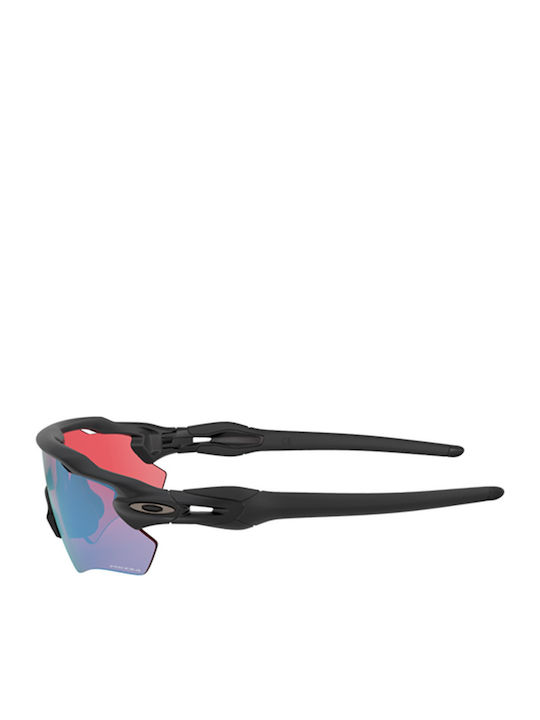 Oakley Radar Ev Path Herren Sonnenbrille mit Schwarz Kunststoff Gestell und Rot Spiegel Linse OO9208-97