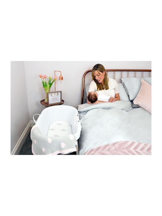 Shnuggle Dreami Moses Coș de Moș cuțit din plastic cu suport Light Grey