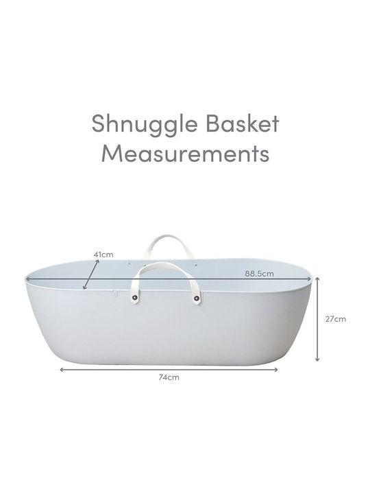 Shnuggle Dreami Moses Coș de Moș cuțit din plastic cu suport Light Grey