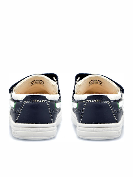 Boys Anatomic Leather Moccasins with Velcro DjRock Navy Blue B022CC 08510 C4211