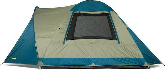 OZtrail Tasman 6V Dome Camping Tent Igloo Blue with Double Cloth 3 Seasons for 6 People 480x305x195cm