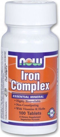 Now Foods Iron Complex με Βιταμίνη C 100 ταμπλέτες
