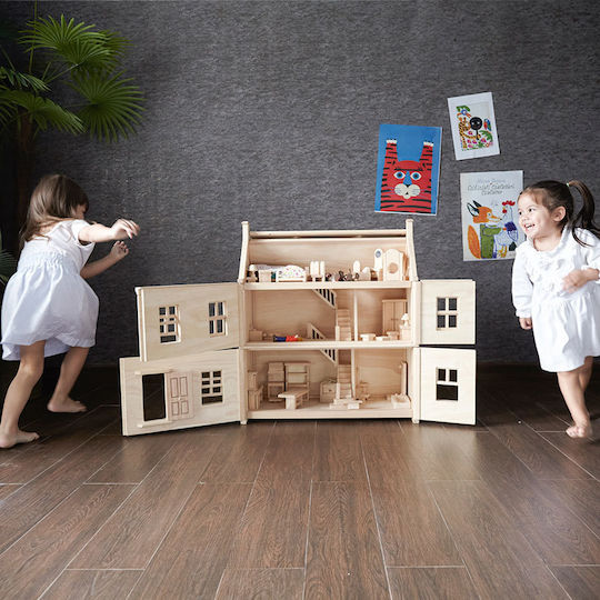 Plan Toys Βικτωριανό Ξύλινο Κουκλόσπιτο
