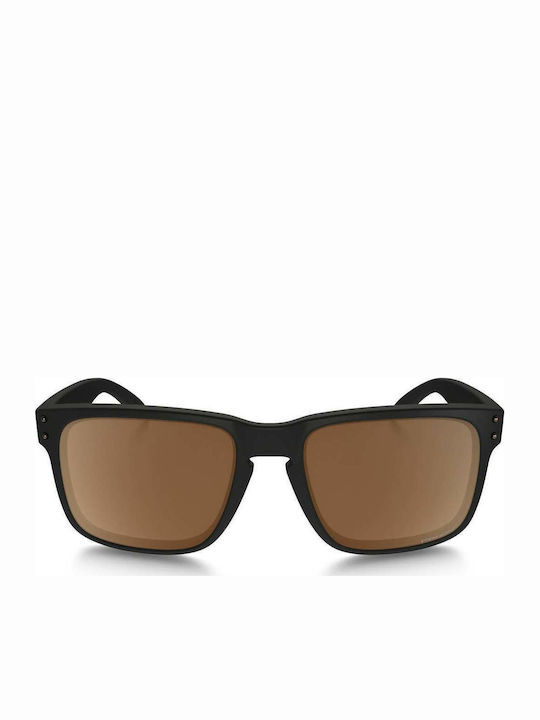 Oakley Holbrook Bărbătești Ochelari de soare cu Negru Cadru și Maro Polarized Oglindă Lentilă OO9102-D7
