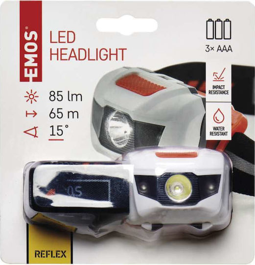Emos Headlamp LED IP43 with Maximum Brightness 60lm Black