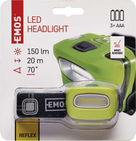 Emos Φακός Κεφαλής LED με Μέγιστη Φωτεινότητα 140lm