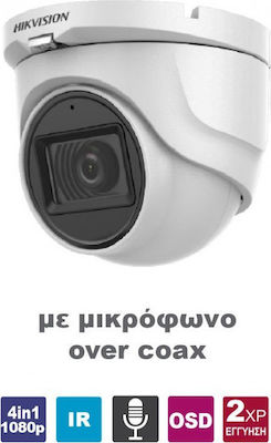 Hikvision DS-2CE76D0T-ITMFS CCTV Κάμερα Παρακολούθησης 1080p Full HD Αδιάβροχη με Μικρόφωνο και Φακό 2.8mm