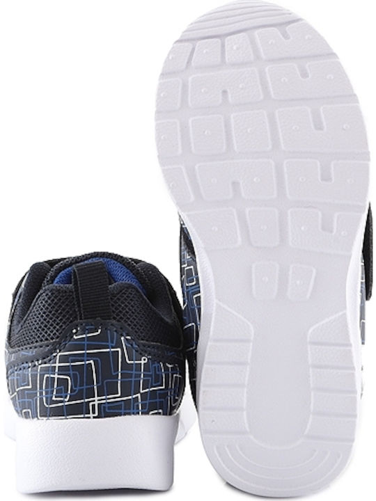 Fila Kids Sports Shoes Running Memory Print with Velcro Navy Blue