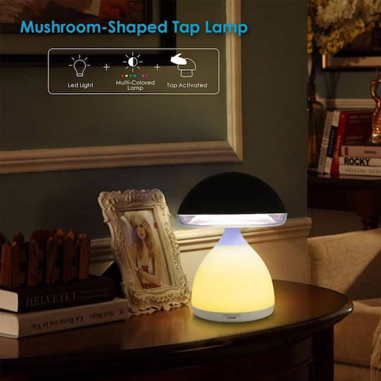 Huian Dekoratives Tischlicht Mushroom Lampe LED RGB 5000K Pilz 15,5x20,8cm