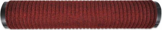 vidaXL Entrance Mat Straw with Anti-slip Backing Red 120x180cm