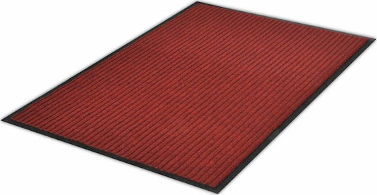 vidaXL Entrance Mat Straw with Anti-slip Backing Red 120x180cm