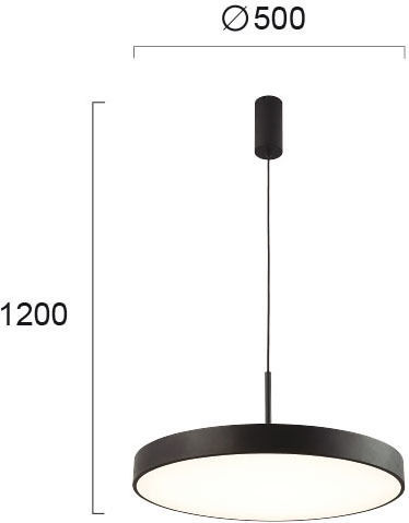 Viokef Madison Adjustable Pendant Light Black 50cm