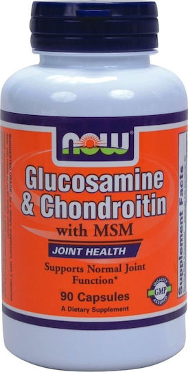 Now Foods Glucosamine & Chondroitin with Msm Συμπλήρωμα για την Υγεία Αρθρώσεων & Οστών 90 κάψουλες
