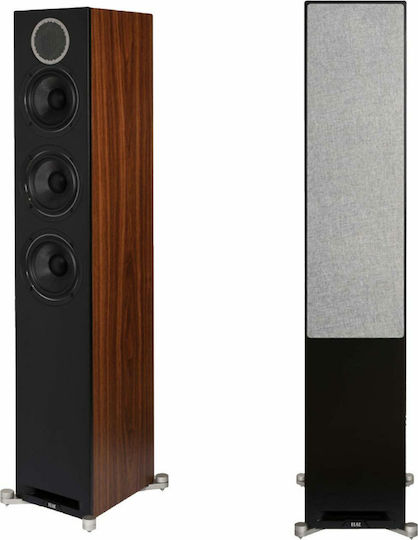 Elac DFR52 DFR52 Ζεύγος Ηχείων Hi-Fi Δαπέδου 140W 3 Δρόμων Π18.4xΒ24.1xΥ101.5εκ. Black/Walnut