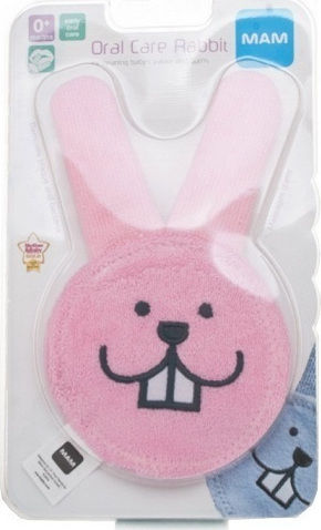 Mam Rabbit Μασητικό Γάντι Οδοντοφυΐας από Ύφασμα για 0 m+ Rabbit - Pink