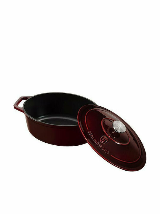 Berlinger Haus Metallic Line Γάστρα Οβάλ Μαντεμένια Burgundy Collection 30x22cm 4.65lt