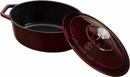 Berlinger Haus Metallic Line Γάστρα Οβάλ Μαντεμένια Burgundy Collection 30x22cm 4.65lt
