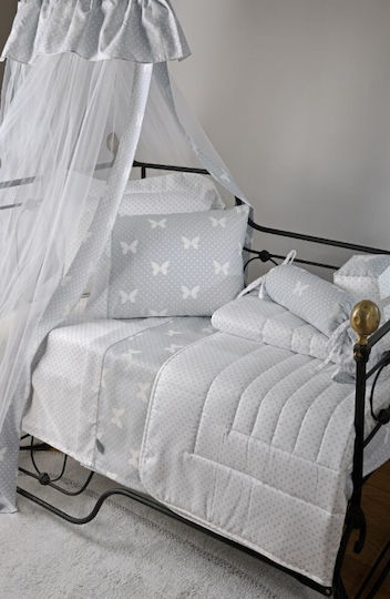 Down Town Home Butterflies Crib Bumpers Classic Inside Light Blue 37x187cm