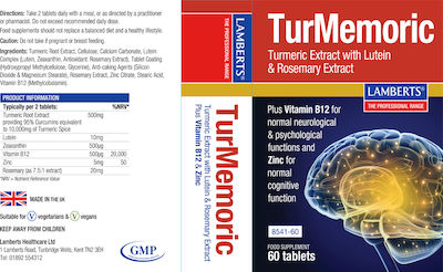 Lamberts TurMemoric Supplement for Memory 60 tabs