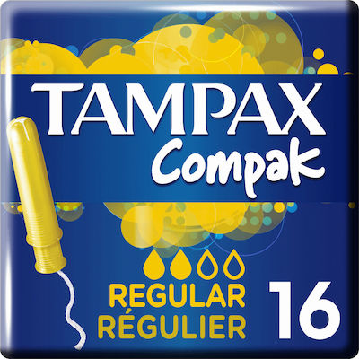 Tampax Ταμπόν Compak με Απλικατέρ για Κανονική Ροή 16τμχ