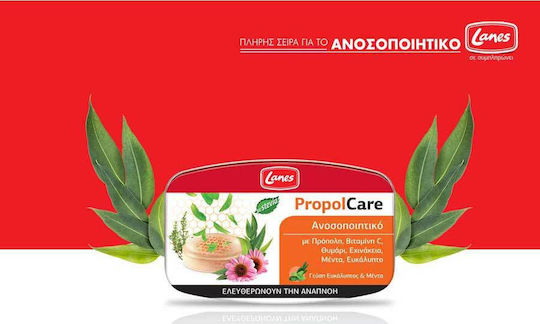 Lanes PropolCare Lozenges for Dry and Productive Cough Gluten-Free Eucalyptus & Mint 54gr