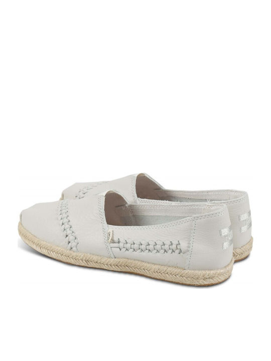 Classic Alpargatas Women's Leather Espadrilles White