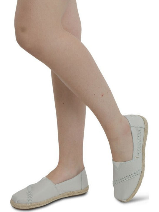 Classic Alpargatas Women's Leather Espadrilles White