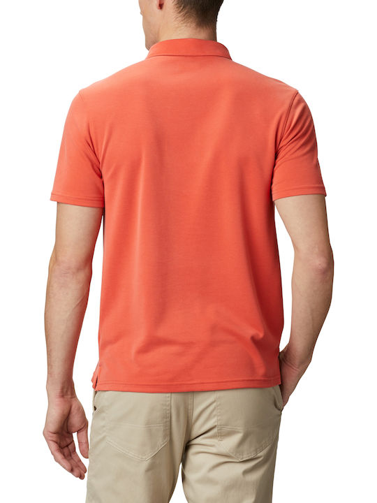 Columbia Nelson Point Men's Short Sleeve Blouse Polo Orange