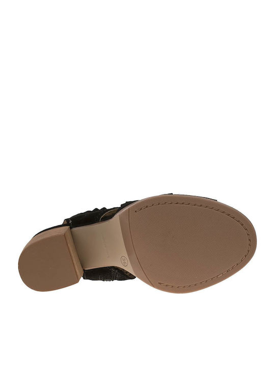 Wildleder Damen Stiefeletten Schwarz