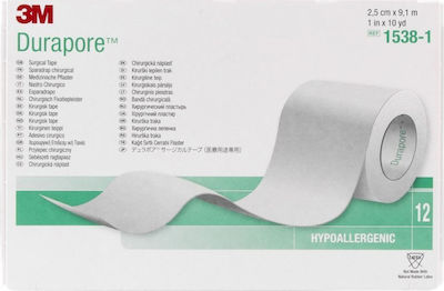 3M Durapore First Aid Silk Tape 2.5cm x 9.1m