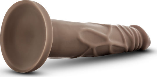 Dr. Skin Ρεαλιστικό Dildo με Βεντούζα Chocolate 19cm