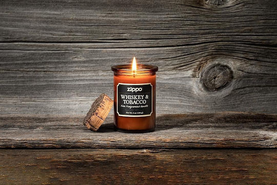 Zippo Aromatic Soy Candle in Jar with Whiskey & Tobacco Perfume 141gr