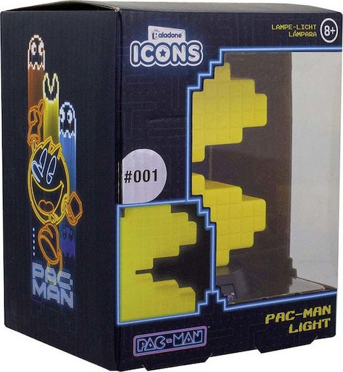 Paladone LED Детско Декоративно Осветление Pac-Man Жълт 8x10см