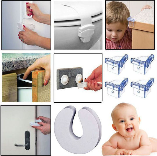 Protective Set made of Plastic in White Color 30pcs