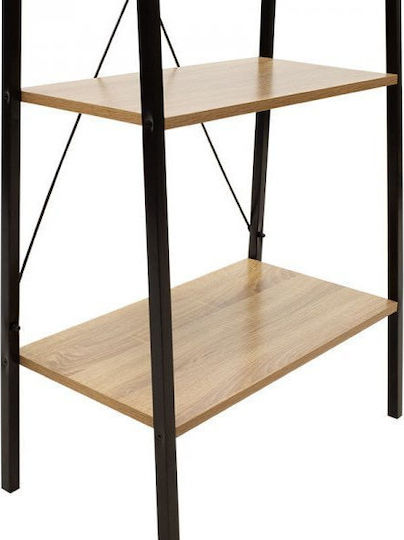Bibliothek Ramon Natur-Schwarz 60x23x145,5cm