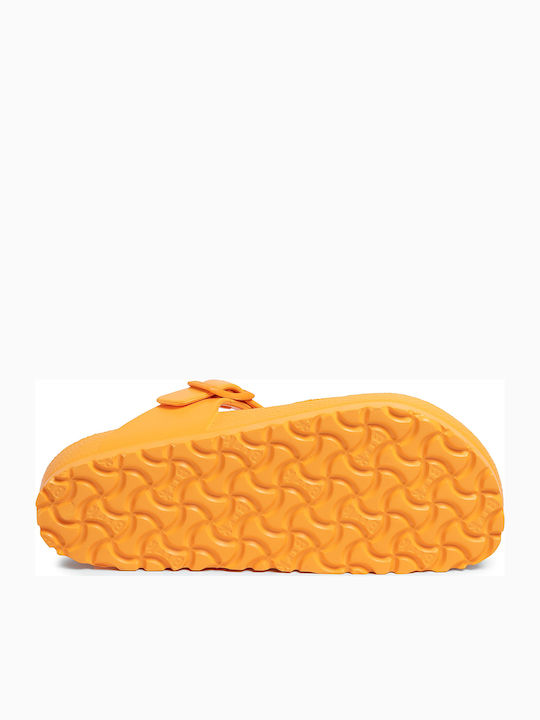 Gizeh Women's Flat Sandals Anatomic in Orange Color Narrow Fit