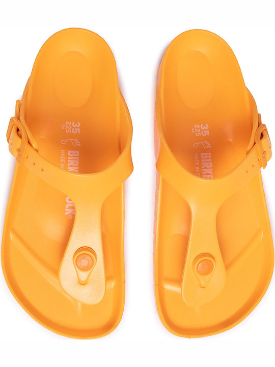 Gizeh Women's Flat Sandals Anatomic in Orange Color Narrow Fit