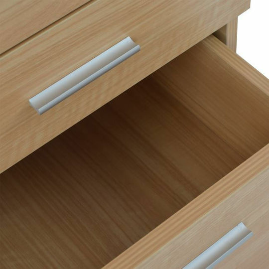 Birou Profesional Din Lemn Bej Cu Picioare Metalice 120x72x75cm