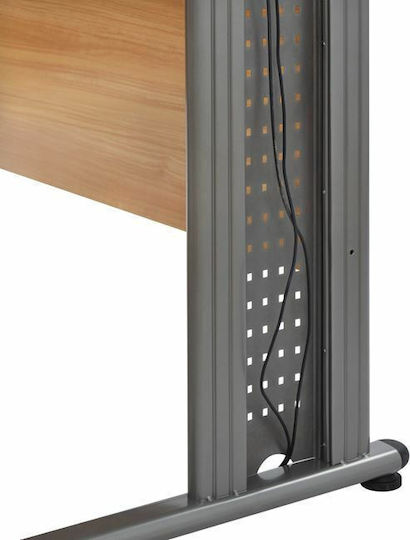 Birou Profesional Din Lemn Bej Cu Picioare Metalice 120x72x75cm