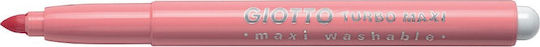 Giotto Turbo Maxi Pink Washable Drawing Markers 5mm Thick Set 12pcs