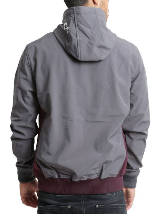 Winter Jacke Wine/Grey