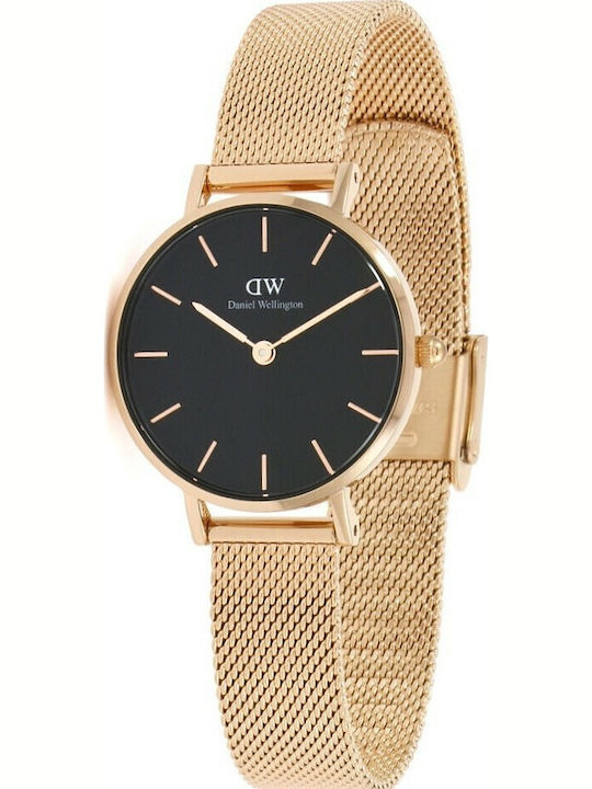 Daniel Wellington Classic Petite Women's Watch with Pink Gold Metal Bracelet