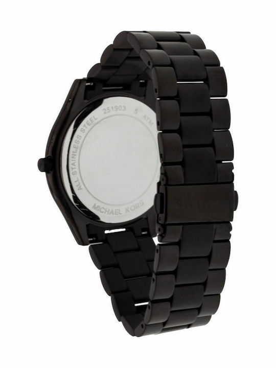 Michael Kors Runway Women's Watch with Black Metal Bracelet