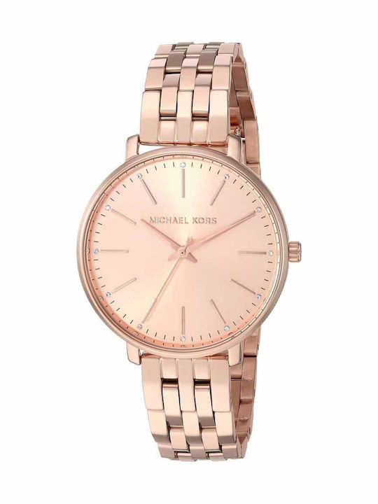 Michael Kors Pyper Women's Watch with Pink Gold Metal Bracelet