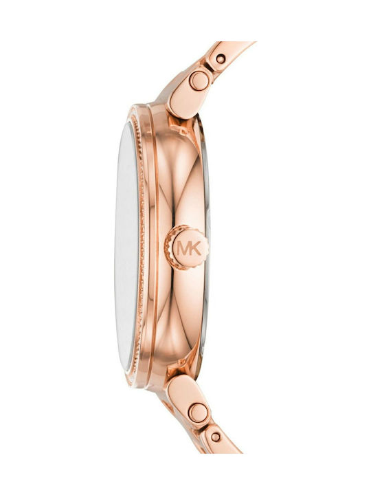 Michael Kors Sofie Γυναικείο Ρολόι 36mm Μπαταρίας με Ροζ Χρυσό Μεταλλικό Μπρασελέ